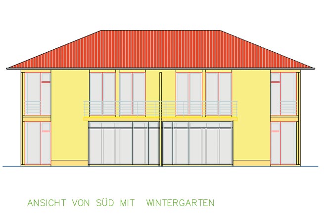 Gebäudeplanung für Einfamilien- und Doppelhäuser (Wettbewerbsrealisierung) für ein Wohngebiet mit hohem Durchgrünungsgrad in Radebeul (Der Vorhabenbezogene Bebauungsplan wurde ebenfalls durch SPRP erarbeitet)
