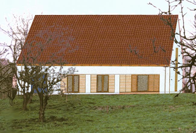 Umbau eines Scheunen- und Lagergebäudes in ein Wohngebäude in Hühndorf
