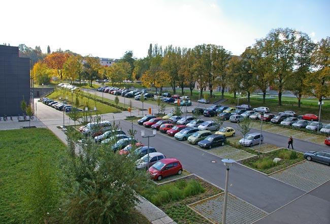 Neugestaltung der Außenanlagen für den Neubau der Biologischen Institute der TU Dresden
