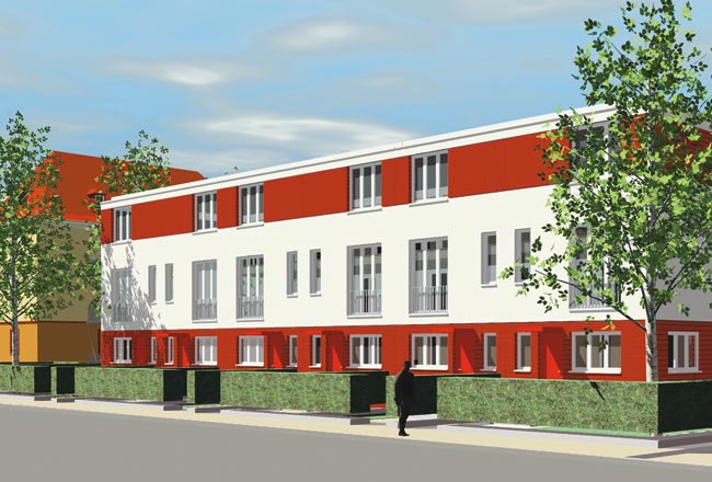 Entwicklungskonzept für das Quartier Dresden - Laubegast, Kirchplatz: Neubau von eigentumsfähigen Wohnformen; L 1 - L3
