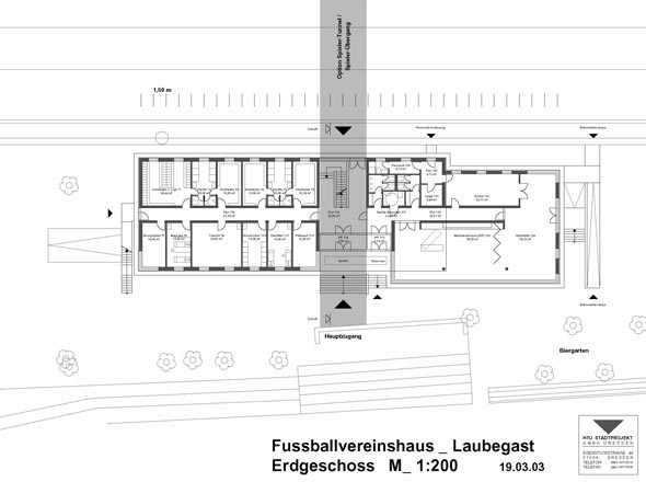 Neubau eines Fußballvereinshauses in Dresden - Laubegast
