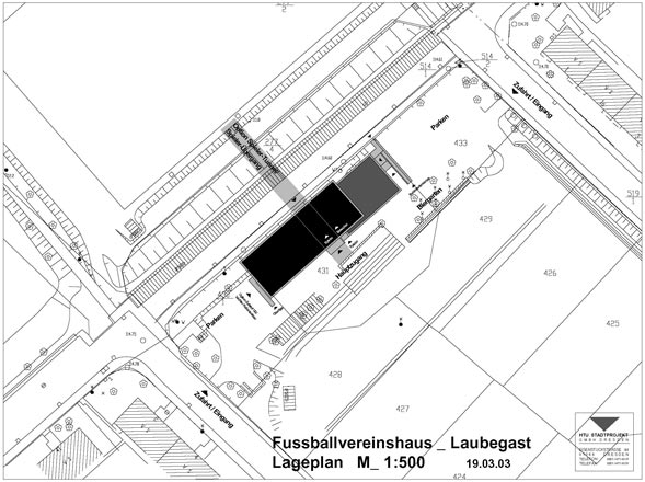 Neubau eines Fußballvereinshauses in Dresden - Laubegast
