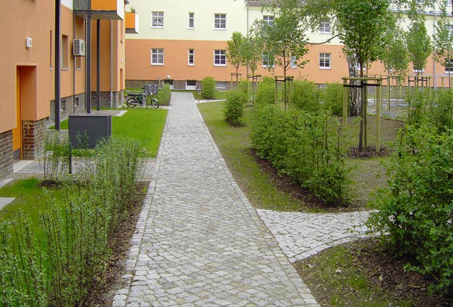 Neugestaltung der Innenbereiche für ein Wohnquartier in Dresden - Laubegast
