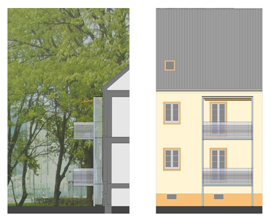 Sanierung einer denkmalgeschützten Wohnsiedlung in Dresden - Niedersedlitz, Windmühlenstraße
